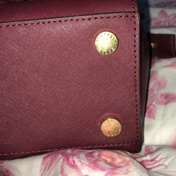 Mk michael kors merlot maroon burgundy selma bag - Picture 6 of 8